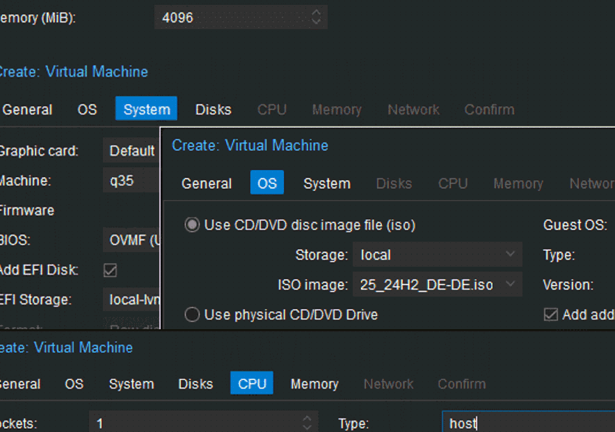 Proxmox VM erstellen tx Proxmox VM erstellen tx