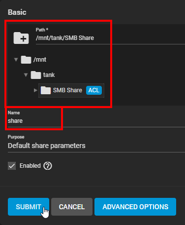 SMB Share - Freigabe 2 SMB Share - Freigabe 2