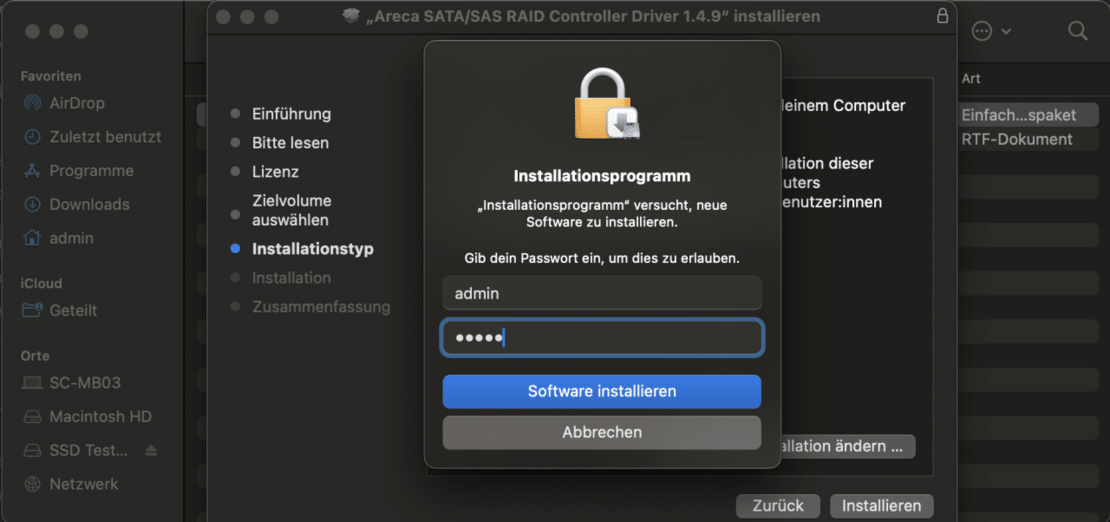 ARC Treiber Installation 6 ARC Treiber Installation 6
