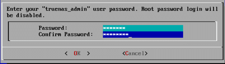 5TrueNAS Scale Installation Password