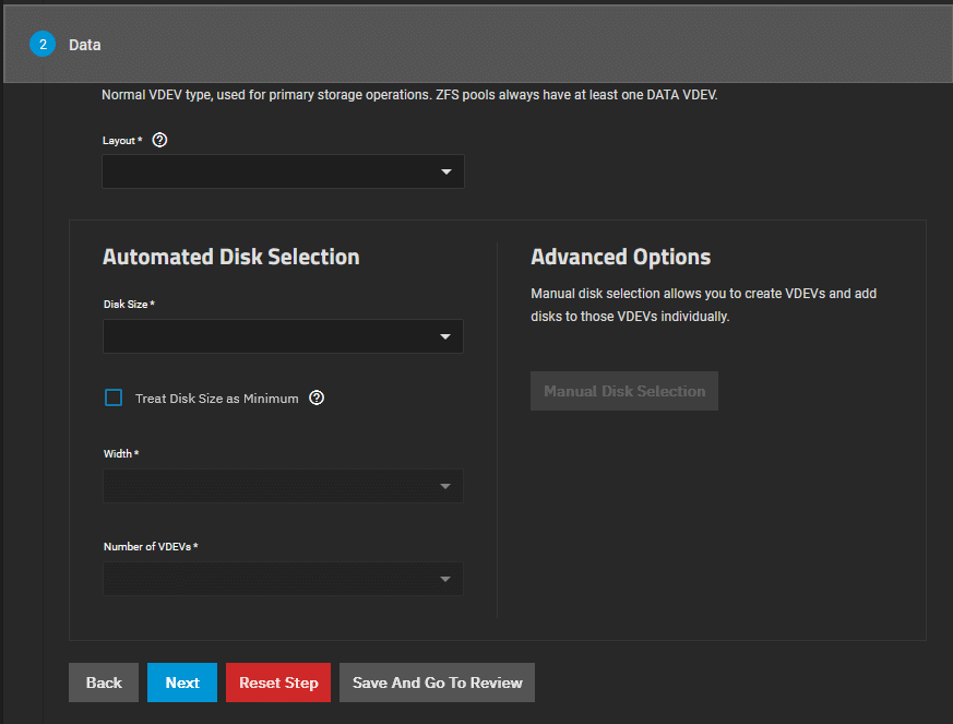 17TrueNAS Scale Installation Create Pool Raid Level