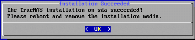 7TrueNAS Scale Installation Finished Reboot