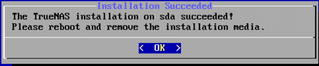 7TrueNAS Scale Installation Finished Reboot 7TrueNAS Scale Installation Finished Reboot