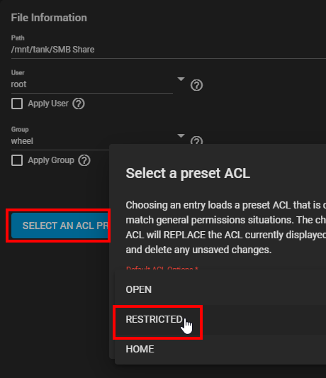 SMB Share - Dataset Permissions 2 SMB Share - Dataset Permissions 2
