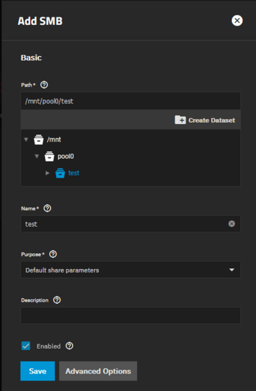 22TrueNAS Scale Installation Add SMB Share